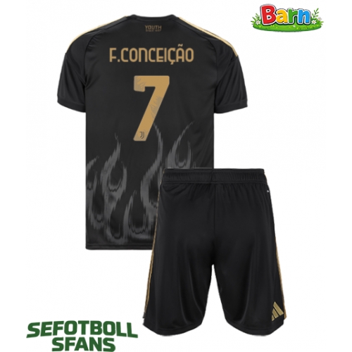 Juventus Francisco Conceicao #7 Tredjeställ Barn 2026-27 Kortärmad (+ Korta byxor)